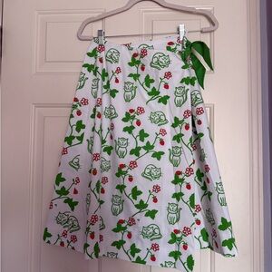 Vintage Cat and Strawberry A-Line Wrap Skirt